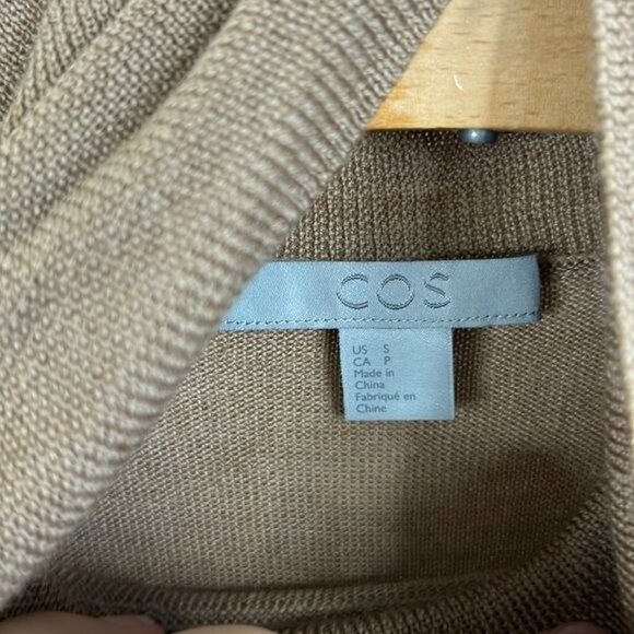 COS Brown Tan Wool Jersey Knit Turtleneck Sweater - Picture 7 of 8
